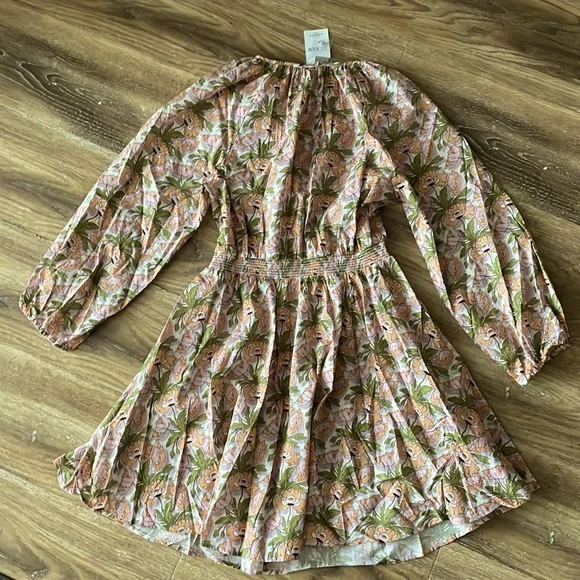 J Crew SMOCKED-WAIST MINI DRESS IN LIBERTY® BUTTERFIELD POPPY FABRIC NWT - Picture 10 of 11